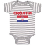 Baby Clothes Flag of Croatia Usa Baby Bodysuits Boy & Girl Cotton