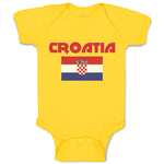 Baby Clothes Flag of Croatia Usa Baby Bodysuits Boy & Girl Cotton
