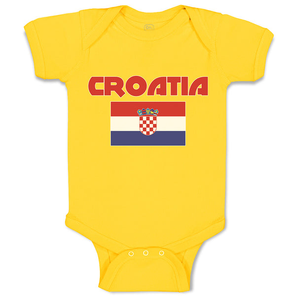 Baby Clothes Flag of Croatia Usa Baby Bodysuits Boy & Girl Cotton