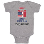 Baby Clothes Half Mexican Half American 100% Awesome Baby Bodysuits Cotton