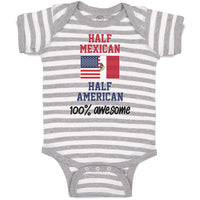 Baby Clothes Half Mexican Half American 100% Awesome Baby Bodysuits Cotton