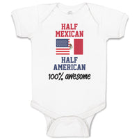 Baby Clothes Half Mexican Half American 100% Awesome Baby Bodysuits Cotton