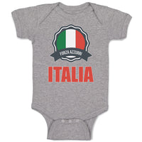 Baby Clothes Forza Azzurri Italian National Flag Baby Bodysuits Cotton
