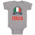 Baby Clothes Forza Azzurri Italian National Flag Baby Bodysuits Cotton