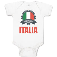 Baby Clothes Forza Azzurri Italian National Flag Baby Bodysuits Cotton