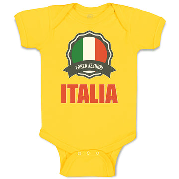 Baby Clothes Forza Azzurri Italian National Flag Baby Bodysuits Cotton