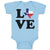 Baby Clothes Love American Country Map Usa Baby Bodysuits Boy & Girl Cotton