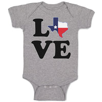 Baby Clothes Love American Country Map Usa Baby Bodysuits Boy & Girl Cotton