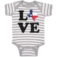 Baby Clothes Love American Country Map Usa Baby Bodysuits Boy & Girl Cotton