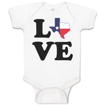 Baby Clothes Love American Country Map Usa Baby Bodysuits Boy & Girl Cotton