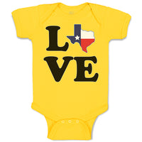 Baby Clothes Love American Country Map Usa Baby Bodysuits Boy & Girl Cotton