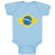 Baby Clothes National Flag of Brazil Baby Bodysuits Boy & Girl Cotton