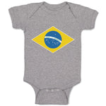 Baby Clothes National Flag of Brazil Baby Bodysuits Boy & Girl Cotton