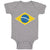 Baby Clothes National Flag of Brazil Baby Bodysuits Boy & Girl Cotton