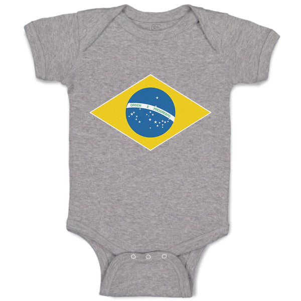 Baby Clothes National Flag of Brazil Baby Bodysuits Boy & Girl Cotton