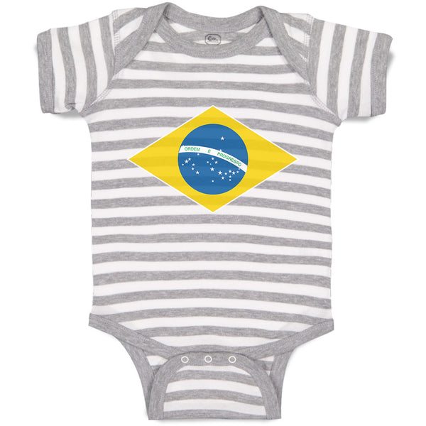 Baby Clothes National Flag of Brazil Baby Bodysuits Boy & Girl Cotton