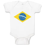 Baby Clothes National Flag of Brazil Baby Bodysuits Boy & Girl Cotton