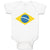 Baby Clothes National Flag of Brazil Baby Bodysuits Boy & Girl Cotton