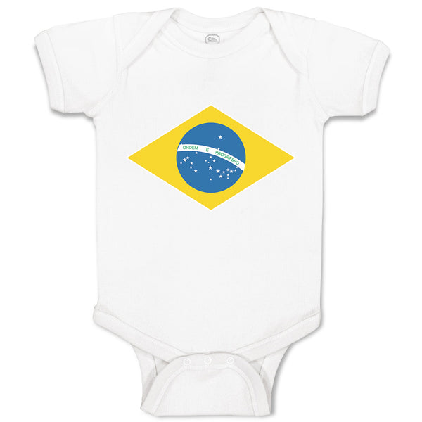 Baby Clothes National Flag of Brazil Baby Bodysuits Boy & Girl Cotton
