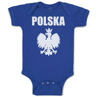 Baby Clothes Polska An Silhouette Coat of Arms of Poland Baby Bodysuits Cotton