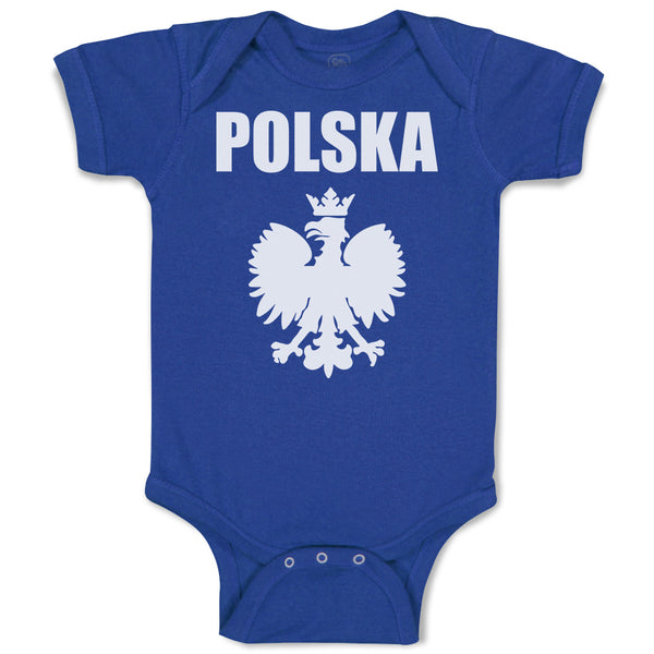 Baby Clothes Polska An Silhouette Coat of Arms of Poland Baby Bodysuits Cotton