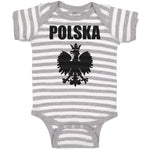 Baby Clothes Polska An Silhouette Coat of Arms of Poland Baby Bodysuits Cotton