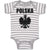 Baby Clothes Polska An Silhouette Coat of Arms of Poland Baby Bodysuits Cotton