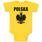 Baby Clothes Polska An Silhouette Coat of Arms of Poland Baby Bodysuits Cotton