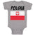 Baby Clothes Flag of Poland Polska United States Baby Bodysuits Cotton