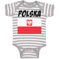 Baby Clothes Flag of Poland Polska United States Baby Bodysuits Cotton