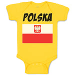 Baby Clothes Flag of Poland Polska United States Baby Bodysuits Cotton