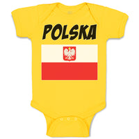 Baby Clothes Flag of Poland Polska United States Baby Bodysuits Cotton