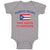 Baby Clothes American National Flag of Puerto Rican That Means I'M Awesome