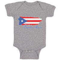 Baby Clothes Flag of Puerto Rico Usa Baby Bodysuits Boy & Girl Cotton