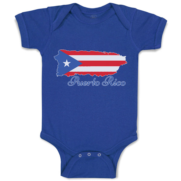 Baby Clothes Flag of Puerto Rico Usa Baby Bodysuits Boy & Girl Cotton