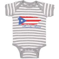 Baby Clothes Flag of Puerto Rico Usa Baby Bodysuits Boy & Girl Cotton