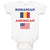 Baby Clothes American National Flag of Romanian and Usa Baby Bodysuits Cotton