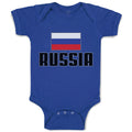 Baby Clothes Flag of Russia United States Baby Bodysuits Boy & Girl Cotton