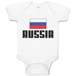 Baby Clothes Flag of Russia United States Baby Bodysuits Boy & Girl Cotton