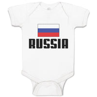 Baby Clothes Flag of Russia United States Baby Bodysuits Boy & Girl Cotton