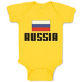 Baby Clothes Flag of Russia United States Baby Bodysuits Boy & Girl Cotton