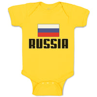 Baby Clothes Flag of Russia United States Baby Bodysuits Boy & Girl Cotton