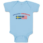 Baby Clothes American National Flag of Swedish and United States Baby Bodysuits