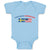 Baby Clothes American National Flag of Swedish and United States Baby Bodysuits