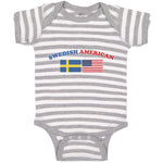 Baby Clothes American National Flag of Swedish and United States Baby Bodysuits