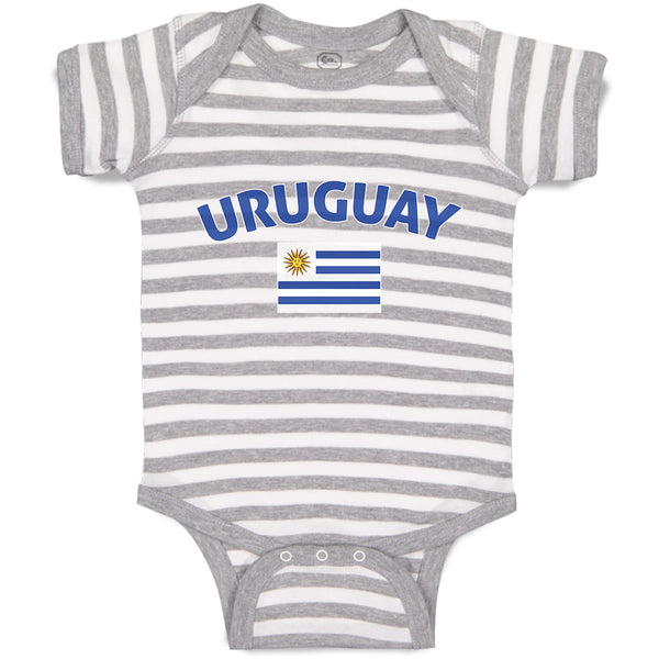 Baby Clothes Flag of Uruguay Usa Baby Bodysuits Boy & Girl Cotton