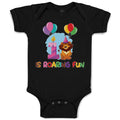 Baby Clothes Birthday Celebration 1 Is Roaring Fun with Lion Along with Balloons