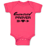 Baby Clothes Answered Prayer with Black Arrow and Heart in The Middle Cotton