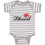 Baby Clothes Blessed with Heart Symbol Baby Bodysuits Boy & Girl Cotton