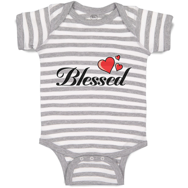 Baby Clothes Blessed with Heart Symbol Baby Bodysuits Boy & Girl Cotton